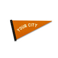 Pennant Wood Magnet Die Cut Shape GODERICH - Orange