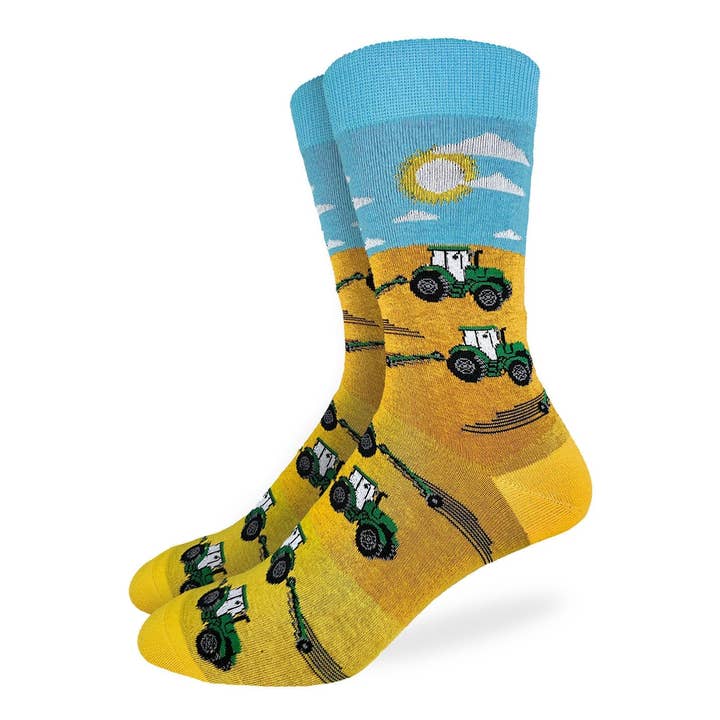 Good Luck Socks - Tractor Plowing Fields