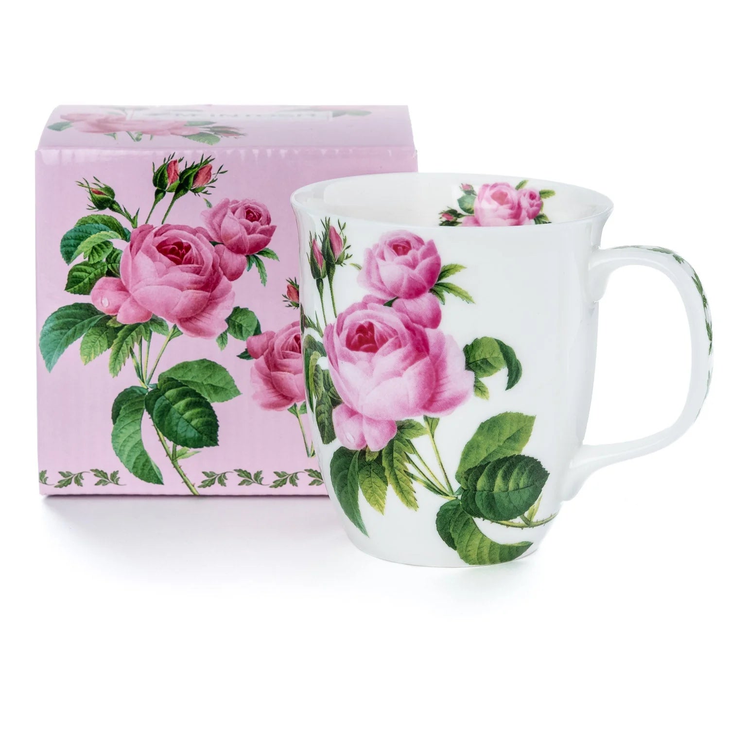 Botanical Flowers Pink Rose Java Mug