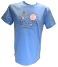 "Life is good." Lighthouse Unisex T-Shirt - Denim