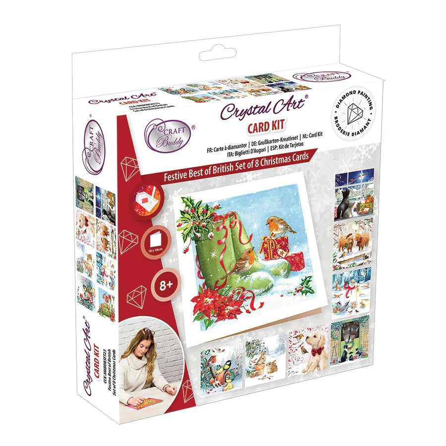 Crystal Art Card Kit: Festive Best of British