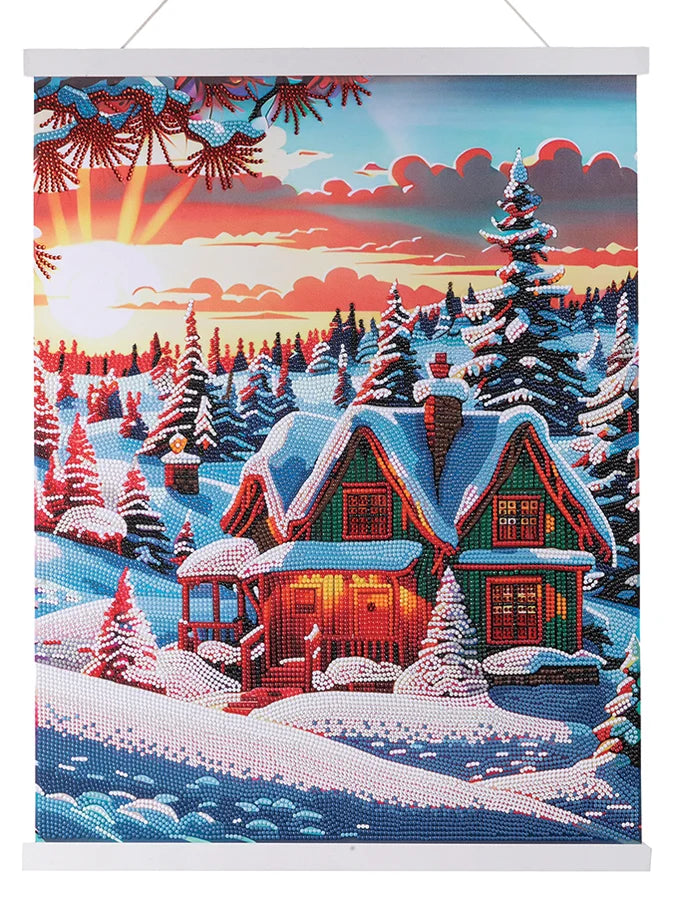 Crystal Art Scroll Kit: Winter Sunset