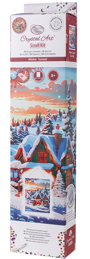 Crystal Art Scroll Kit: Winter Sunset