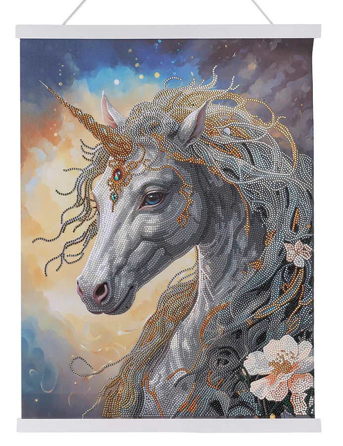Crystal Art Scroll Kit: Cosmic Unicorn