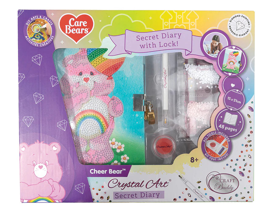 Crystal Art Secret Diary Kit: Cheer Bear