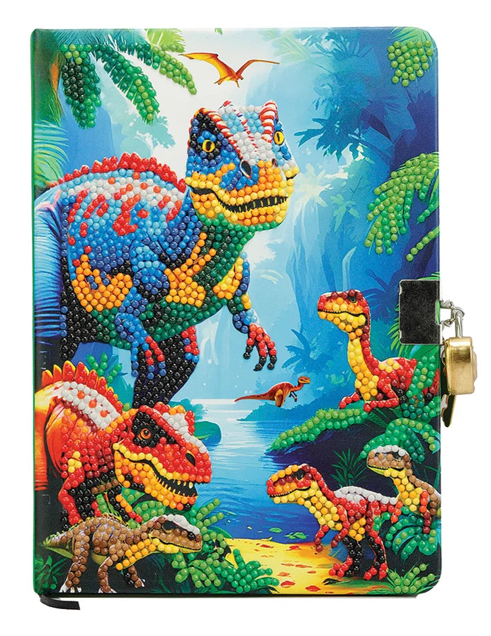 Crystal Art Secret Diary Kit: Dinosaurs