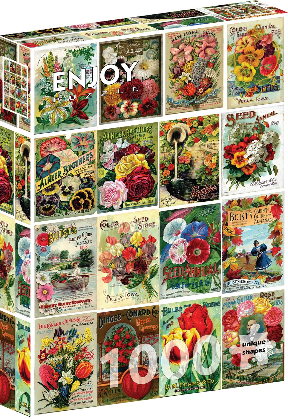 Enjoy Puzzle- Vintage Flower Seed Packets 1000pc