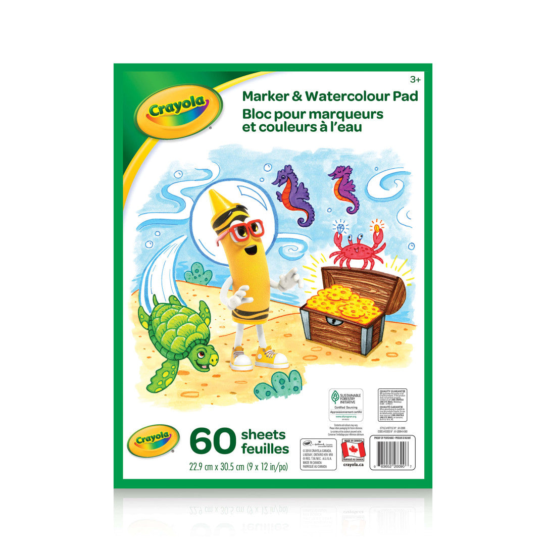 Crayola Marker & Watercolour Pad, 60 Pages