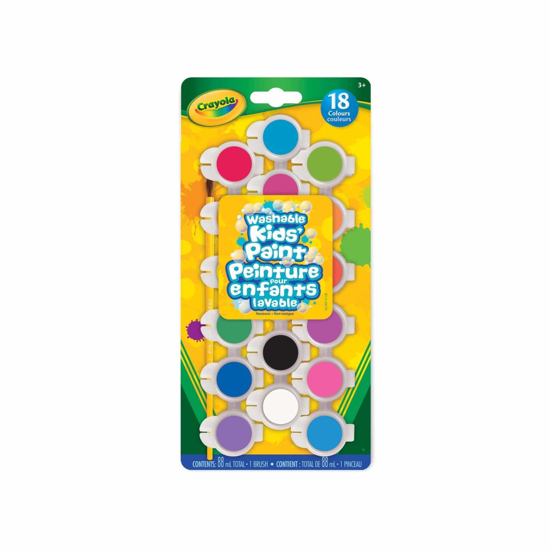 Crayola Washable Paint Pots, 18 Count