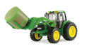 John Deere- 1:16 Scale 7330 Tractor with Bale Loader & Round Bale