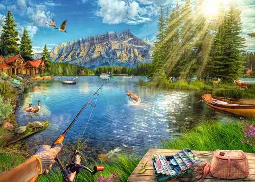 Ravenburger Puzzle- Life at the Lake 1000pc