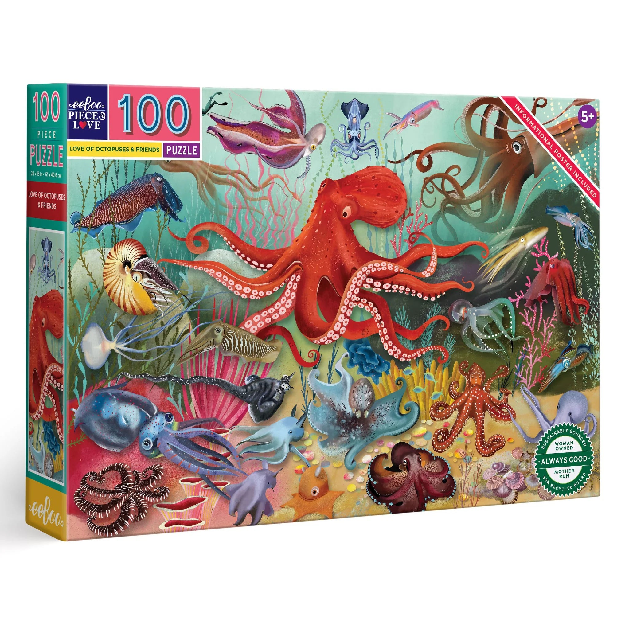 Love of Octopuses & Friends 100pc Puzzle