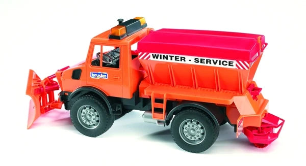 Bruder Mercedes-Benz Unimog Winter Service with Snow Plow 02572