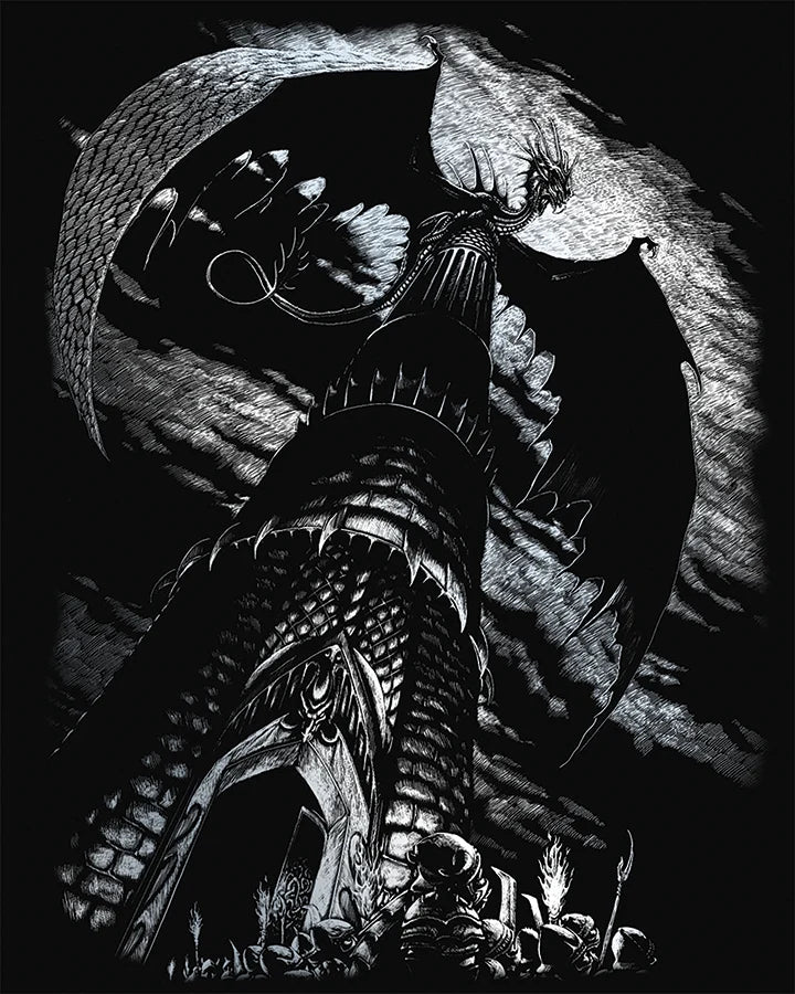 Engraving Art: Dragon Tower