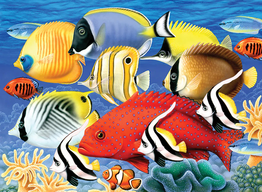 Large Paint By Number : Tropical Fish