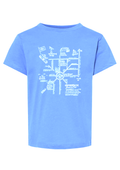 Town Map - Toddler T-Shirt - Blue
