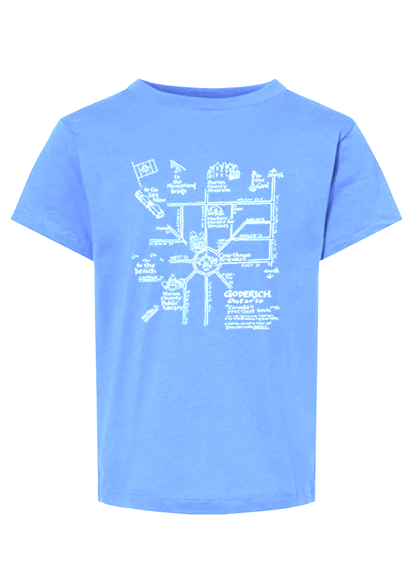 Town Map - Toddler T-Shirt - Blue