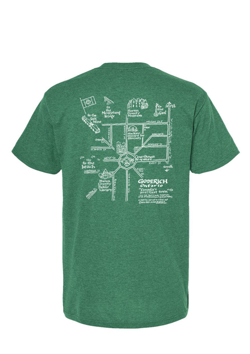 Town Map - Unisex T-Shirt Green