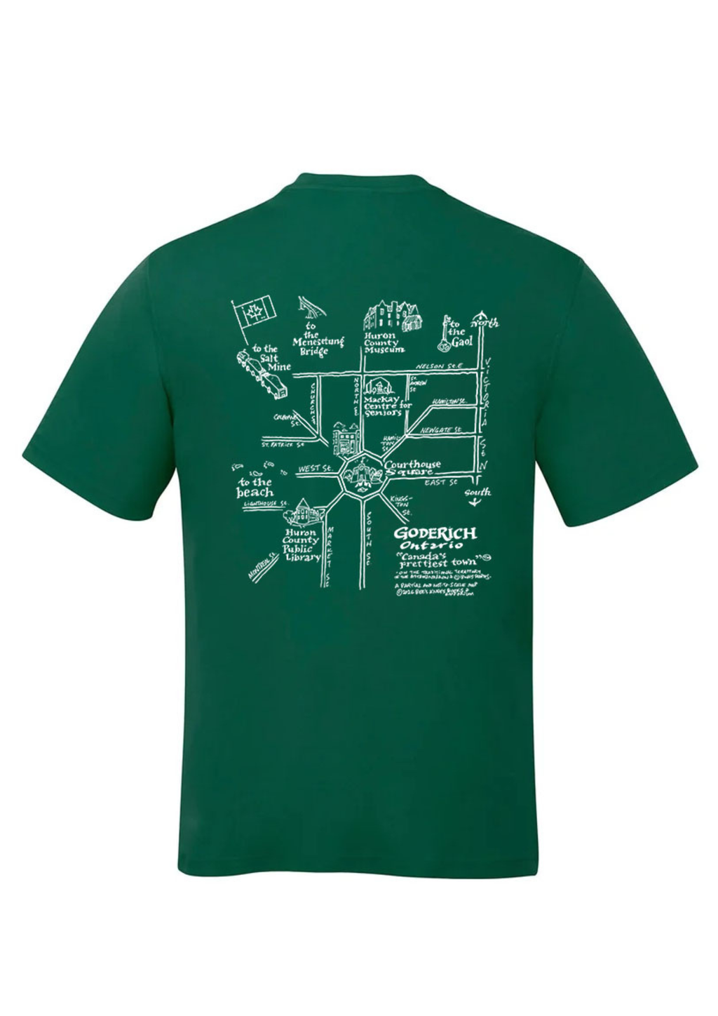 Town Map - Woman T-Shirt Green