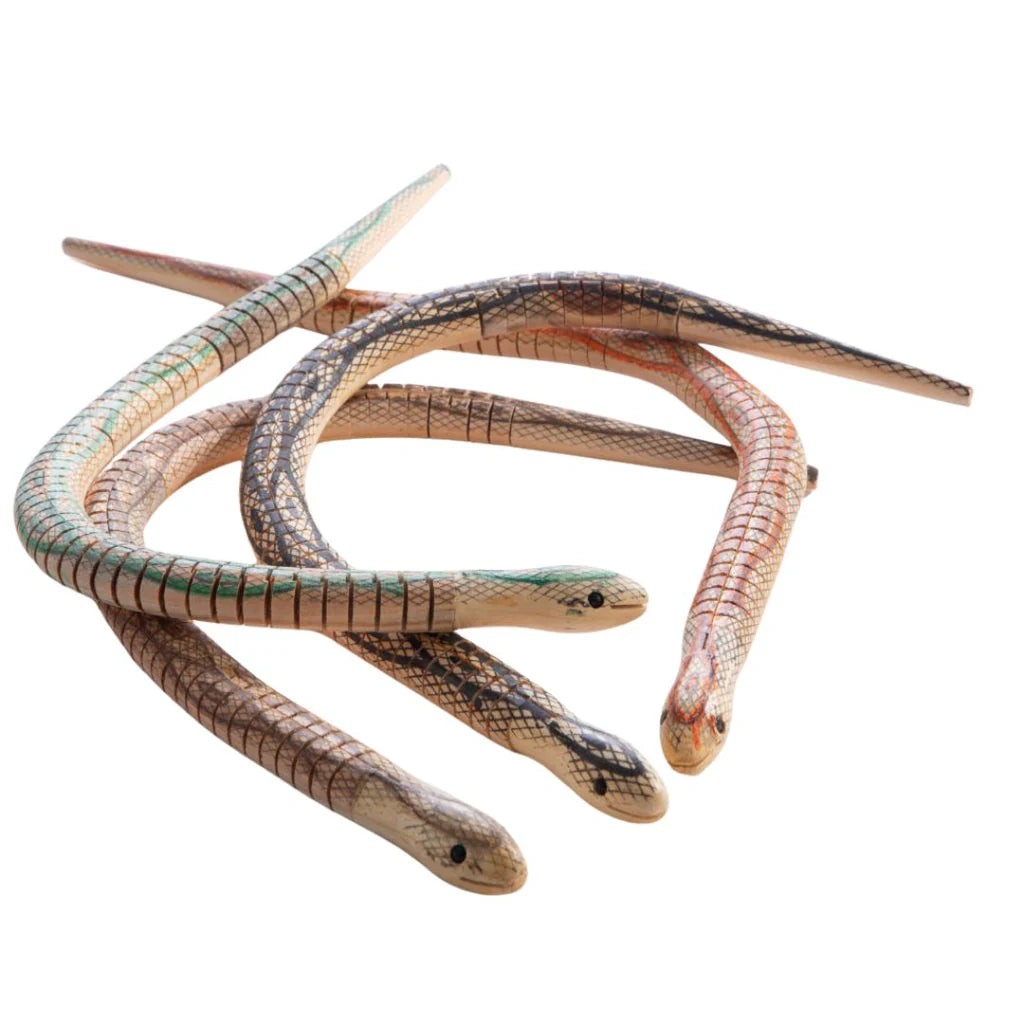 Wooden Snake Toy Asst