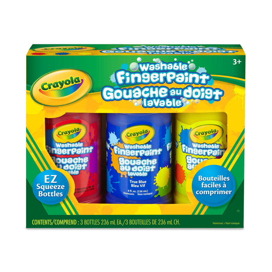 Crayola Washable Fingerpaint, 3 Count